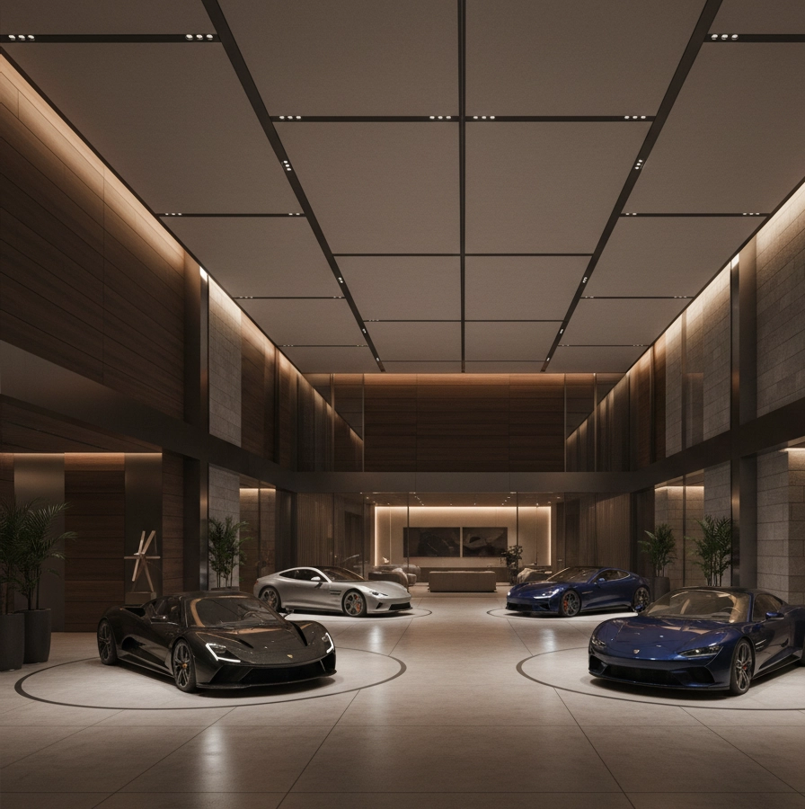 Espacio sin tela tensada retroiluminada