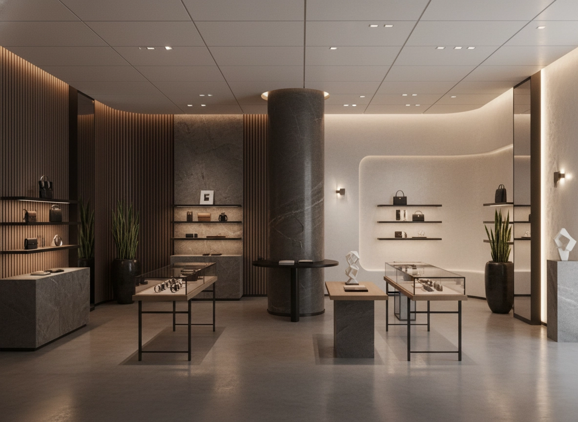 Tienda sin tela tensada retroiluminada