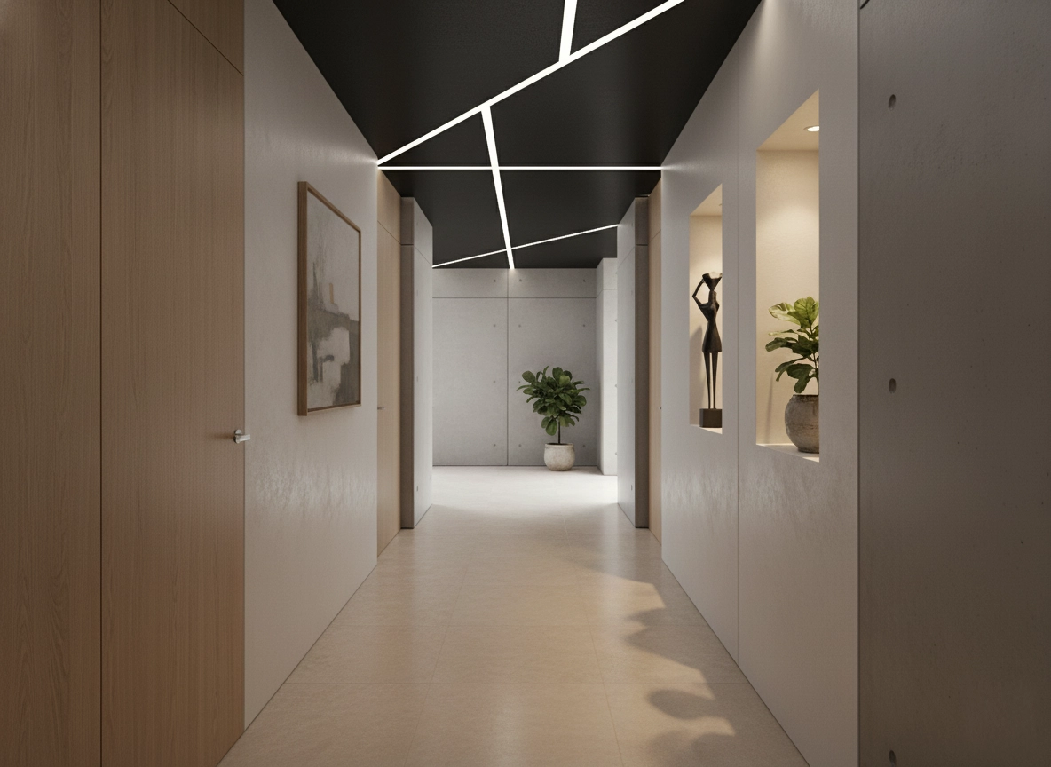 Hogar con tela tensada retroiluminada