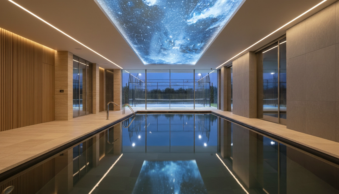 Techos estrellados con telas tensadas retroiluminadas