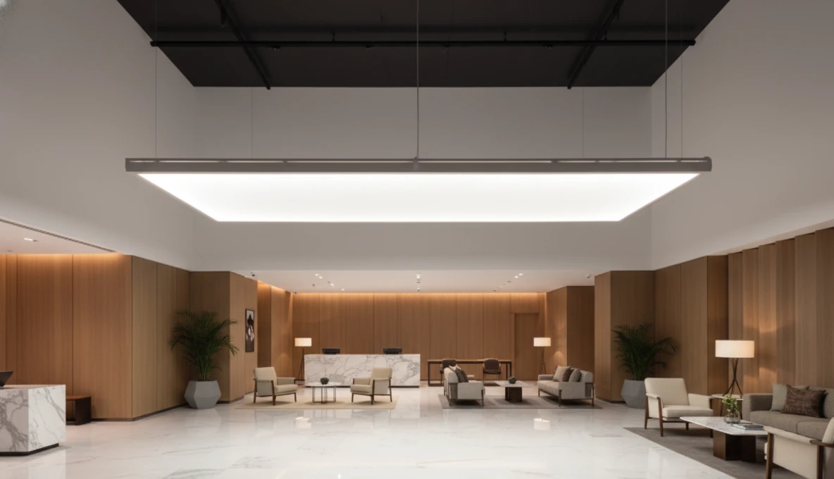 Tela tensada suspendida o autoportante